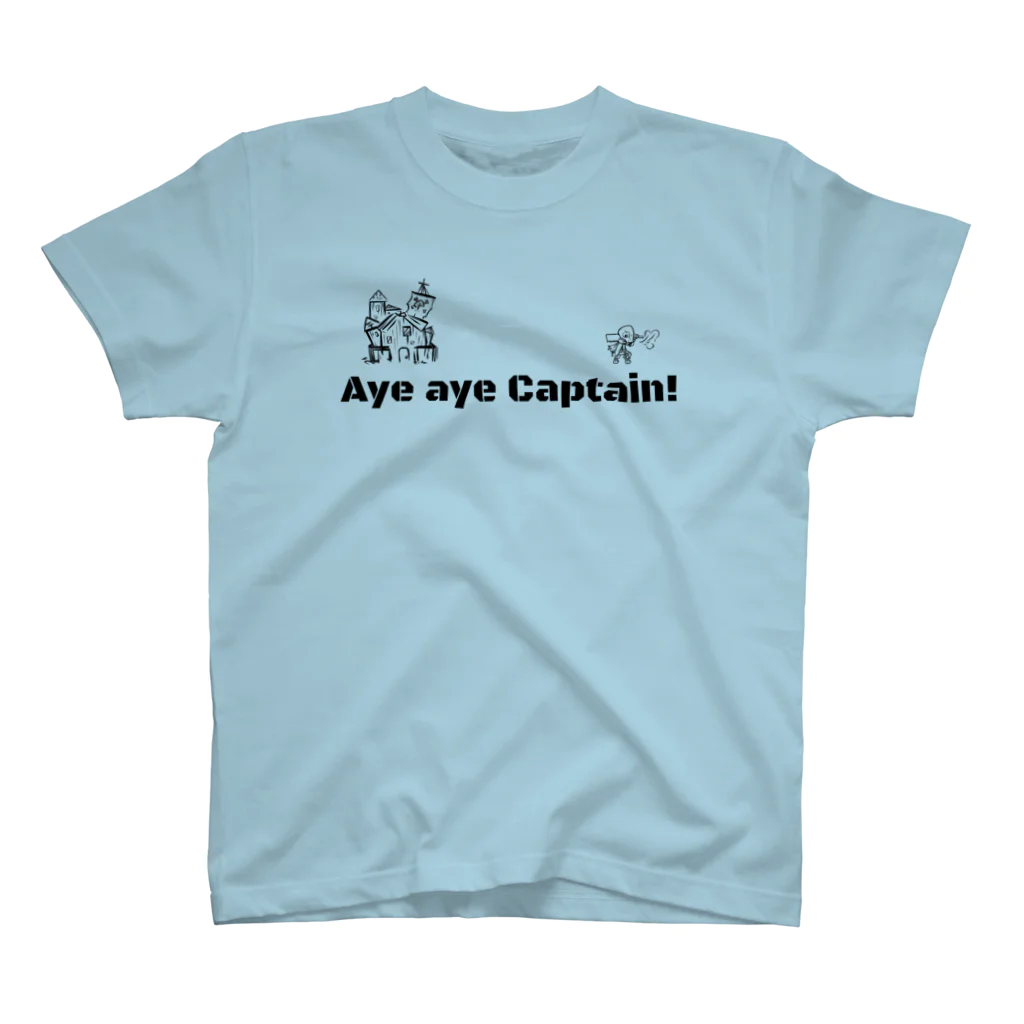 ☠️Captain's BASE☠️の☠️Aye aye captain☠️両面プリント Regular Fit T-Shirt