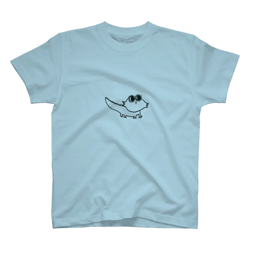 7SEA reptile'sのフトアゴヒゲトカゲのカゲ スタンダードTシャツ