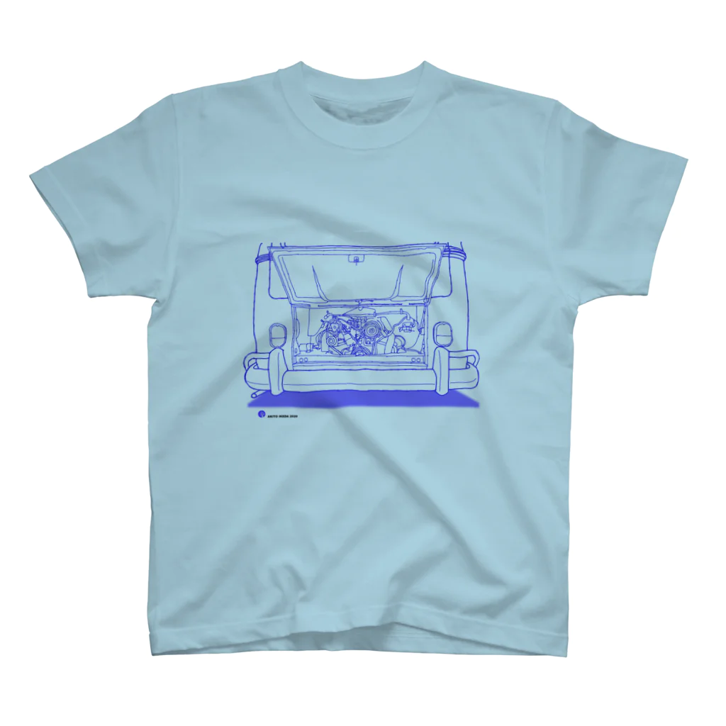 出かけたい僕たちのVW バス type2 エンジン スタンダードTシャツ