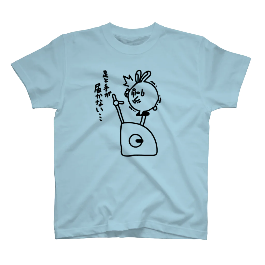 まるコロッ。のウサコロまる・フィットネスバイク（線画：黒バージョン） Regular Fit T-Shirt