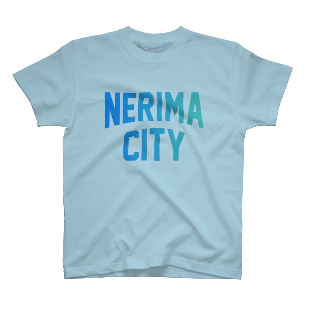 JIMOTO Wear Local Japanの練馬区 NERIMA CITY ロゴブルー Regular Fit T-Shirt