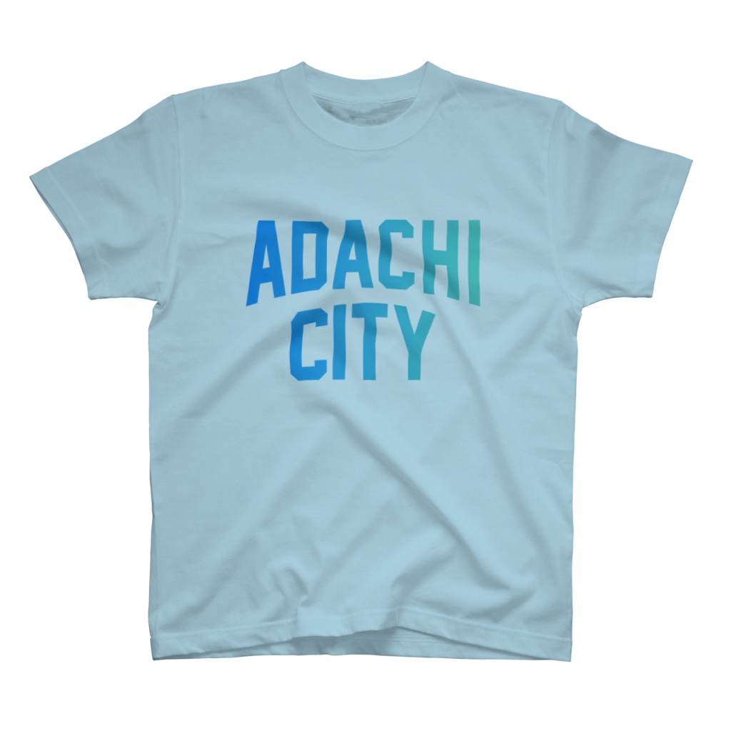 JIMOTO Wear Local Japanの足立区 ADACHI CITY ロゴブルー Regular Fit T-Shirt