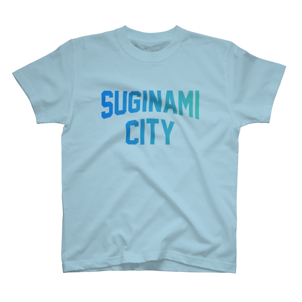 JIMOTO Wear Local Japanの杉並区 SUGINAMI CITY ロゴブルー Regular Fit T-Shirt