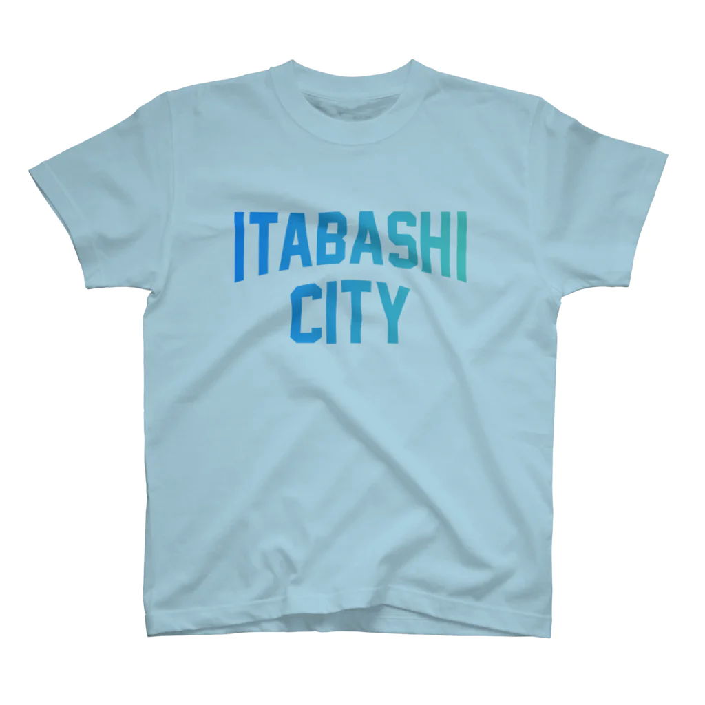 JIMOTO Wear Local Japanの板橋区 ITABASHI CITY ロゴブルー スタンダードTシャツ