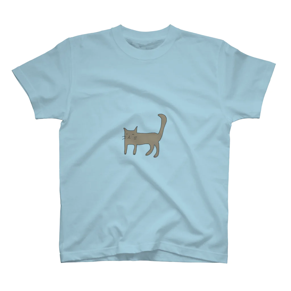 いけにゃんのゆるっとの茶色のねこ Regular Fit T-Shirt