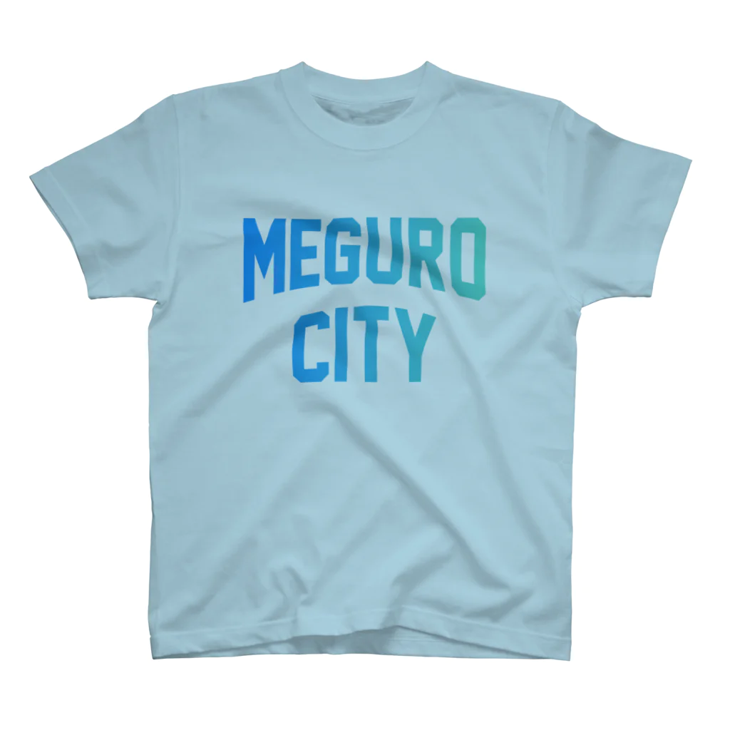 JIMOTOE Wear Local Japanの目黒区 MEGURO CITY ロゴブルー スタンダードTシャツ