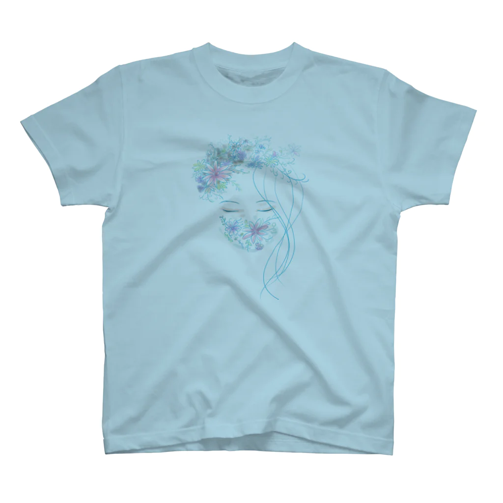 pier21の花マスク少女 スタンダードTシャツ