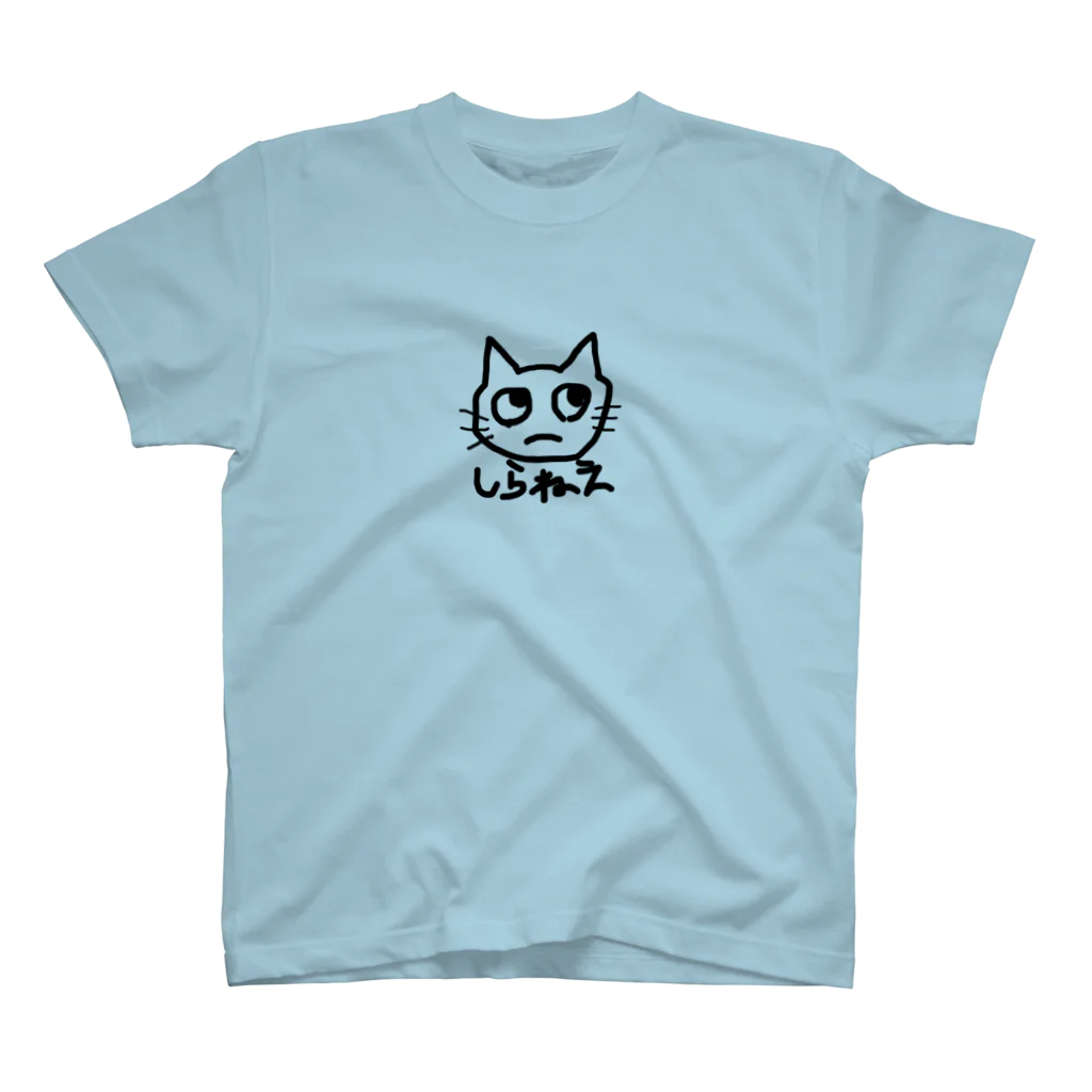 （猫）小林商店　マエネココバヤシショウテンのしらねえとおもっているねこのふく スタンダードTシャツ