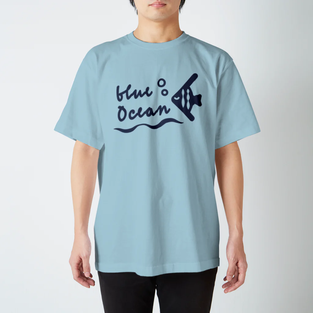 LIFE0 official suzuriの「Dreamin' Her」蒼<blue ocean>Tシャツ Regular Fit T-Shirt