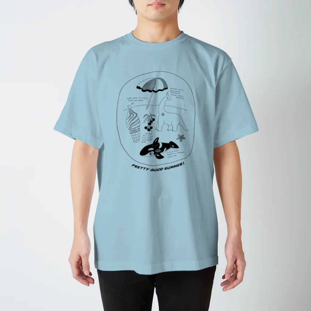 Futakawa Mayuのグッズショップの夏図鑑シリーズ　恐竜 Regular Fit T-Shirt