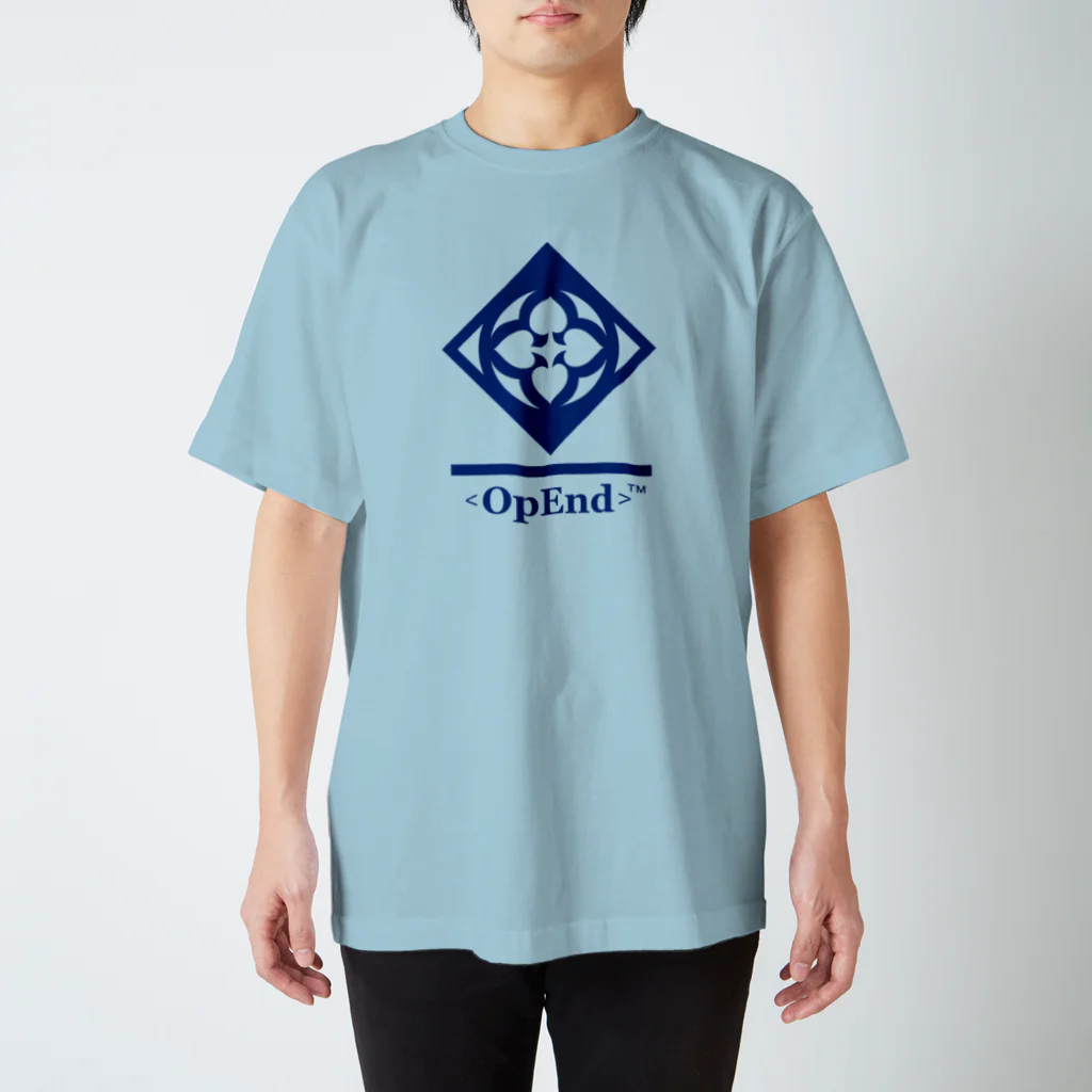 〈OpEnd〉STREETの【OpEnd】KAMON Front Blue Regular Fit T-Shirt