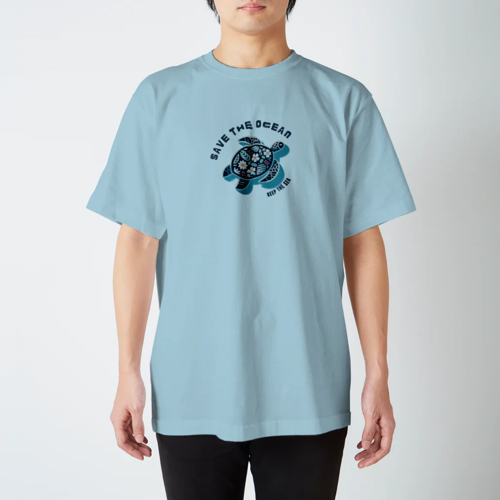 lblのおしゃれ甲羅のウミガメ Regular Fit T-Shirt