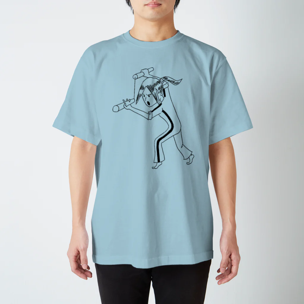 絵心なし王選手権の戦うミキティさん スタンダードTシャツ