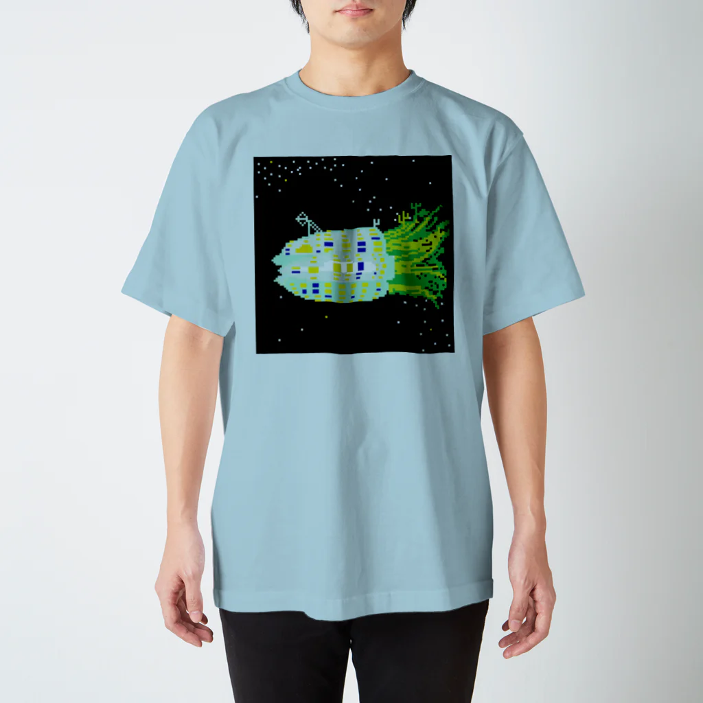 ねむいさかなのお店のドット　大根宇宙ステーション Regular Fit T-Shirt