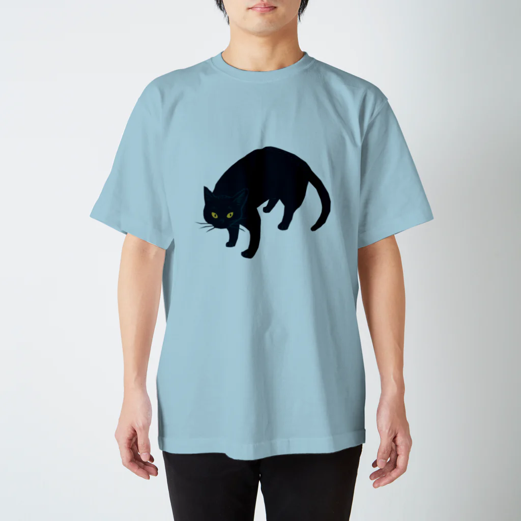 喫茶こぐまやの黒猫さん Regular Fit T-Shirt