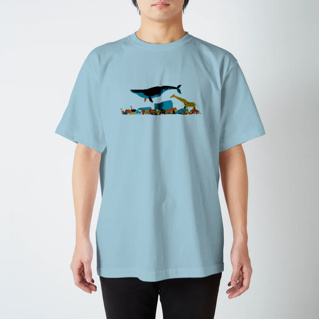 サタケシュンスケ｜イラストレーターのWalking animals Regular Fit T-Shirt