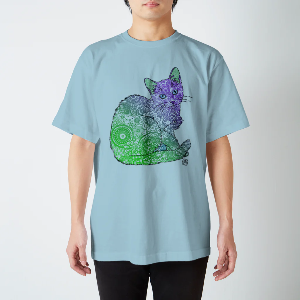 Cube屋のゼンタングルねこ③ Regular Fit T-Shirt