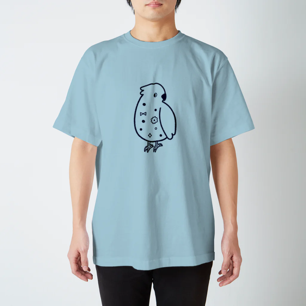 Futakawa Mayuのグッズショップのオウム 紺 Regular Fit T-Shirt