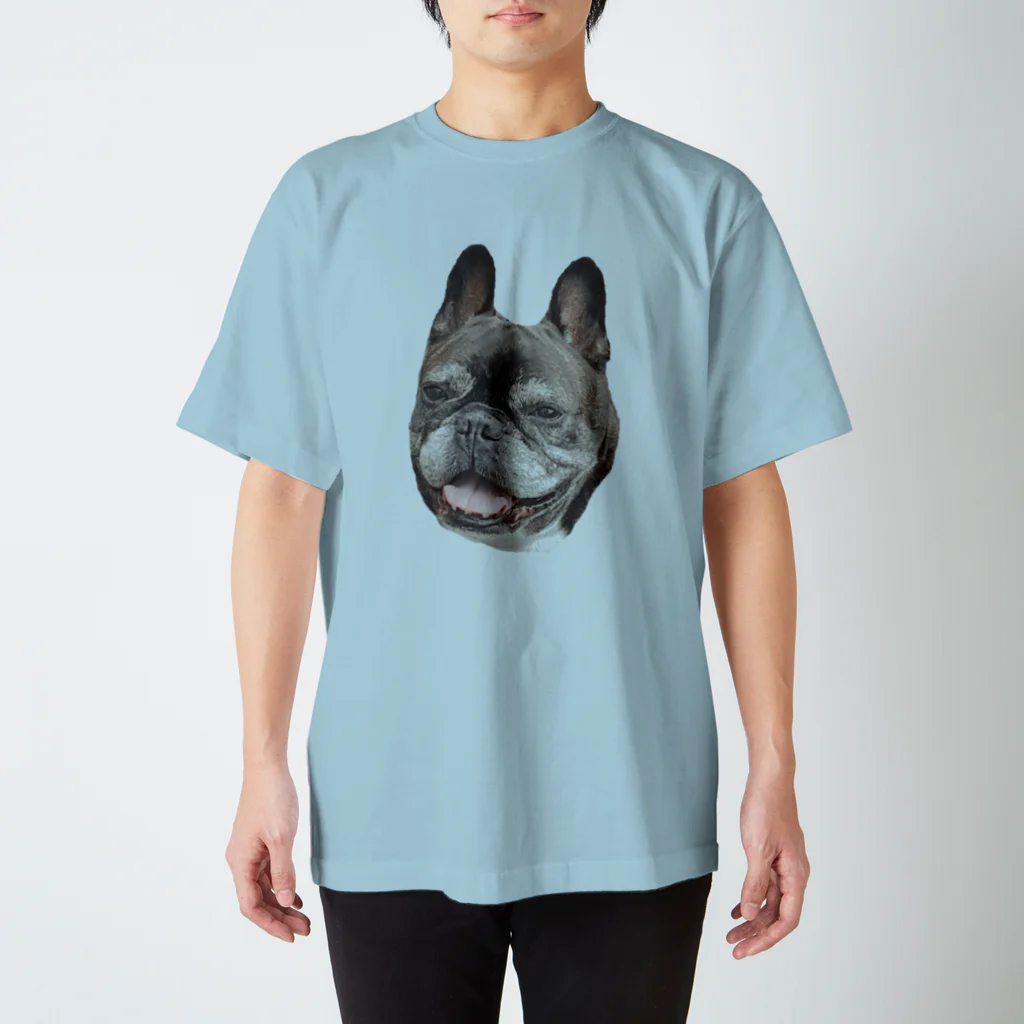 愛犬のドッグフード代を稼ぐTシャツ屋さんのにっこり犬マメ(リアル) Regular Fit T-Shirt