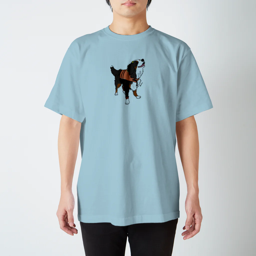 Dog Drawer Drawn by Dogの真夏のバーニーズ Regular Fit T-Shirt