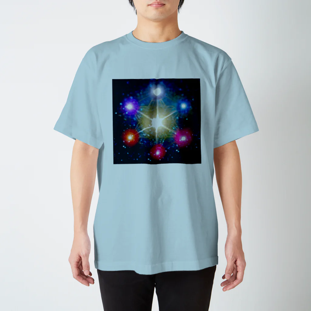 紫園+sion+(麗舞+reybu+)の🔯七星陣🌈インディゴ💙 スタンダードTシャツ