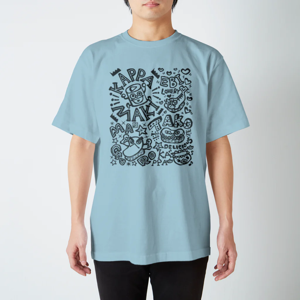 遠峰あこ屋のオールスター　グレーの柄 Regular Fit T-Shirt