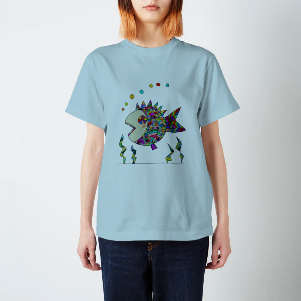 ottamanenkoのぬりえの魚 スタンダードTシャツ