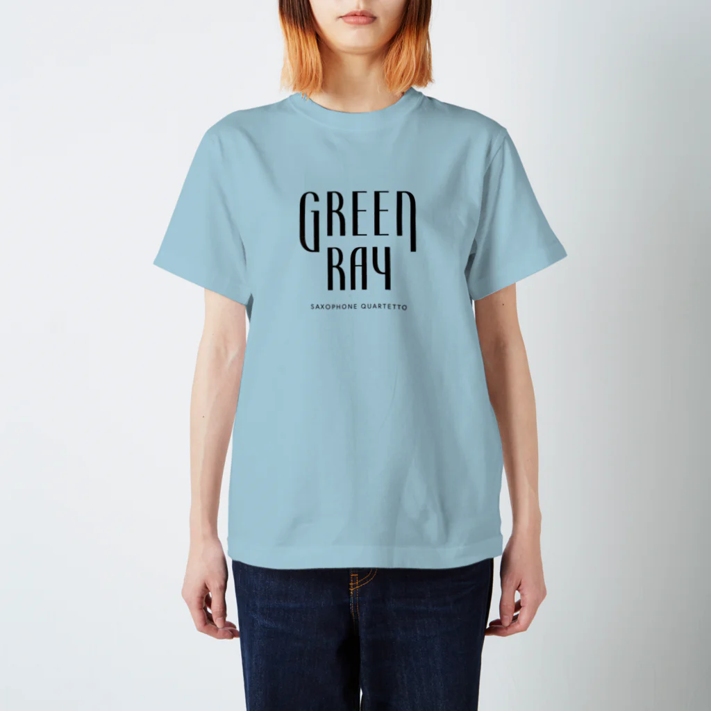 Green Ray Saxophone Quartet公式グッズ♪の【黒ロゴ】ぐりーんれい スタンダードTシャツ