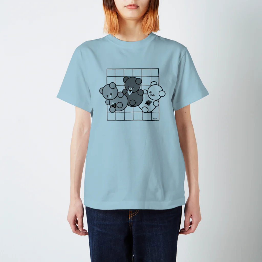 ちゃめっこまうすのモノトンくまころりん スタンダードTシャツ