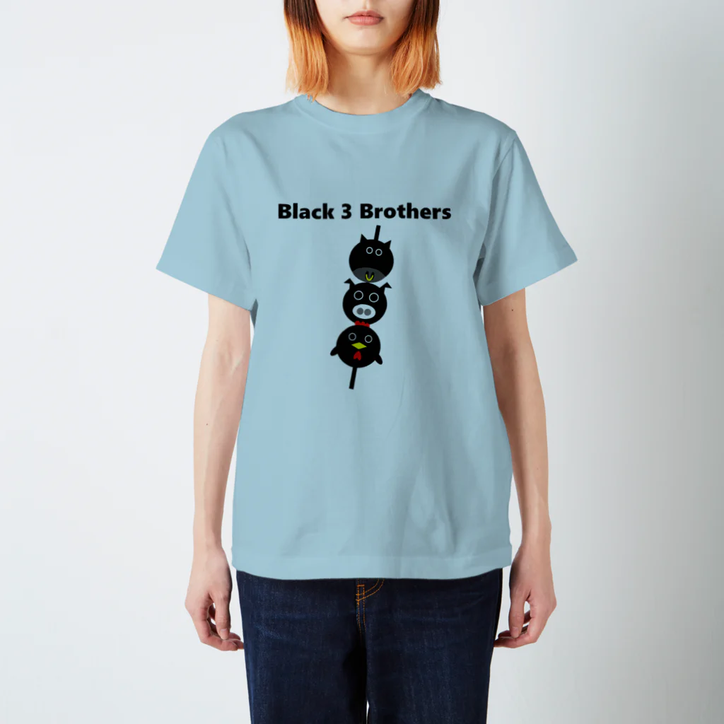 chesto【KAGOSHIMA】のBlack 3 Brothers Regular Fit T-Shirt