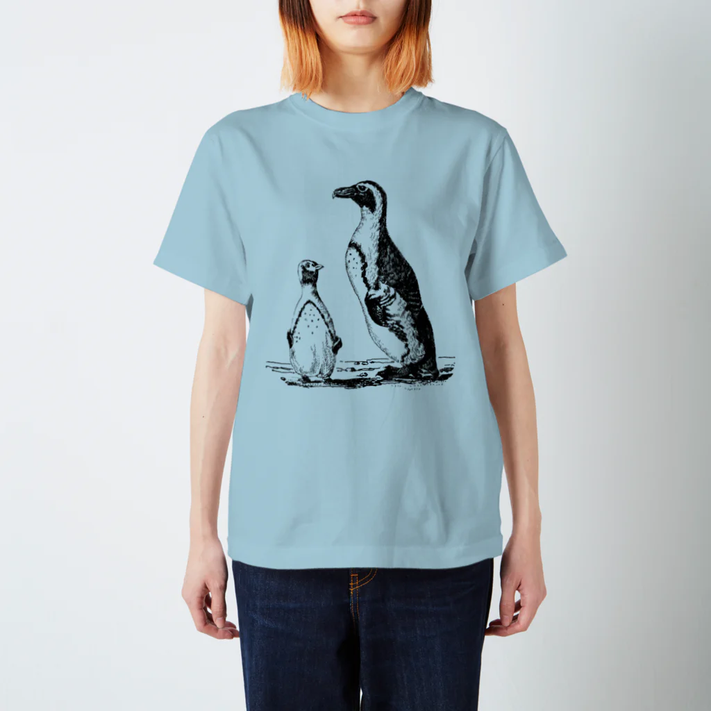 古書　天牛書店のペンギン＜アンティーク・プリント＞ スタンダードTシャツ