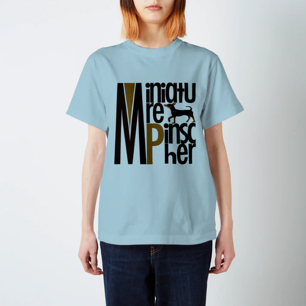 ミニピン クラブ minipin clubのミニチュアピンシャー ミニピン Miniature Pinscher minipin ロゴバージョン Regular Fit T-Shirt