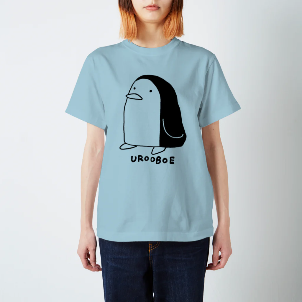 空想舩のモノクロームうろ覚えペンギン スタンダードTシャツ