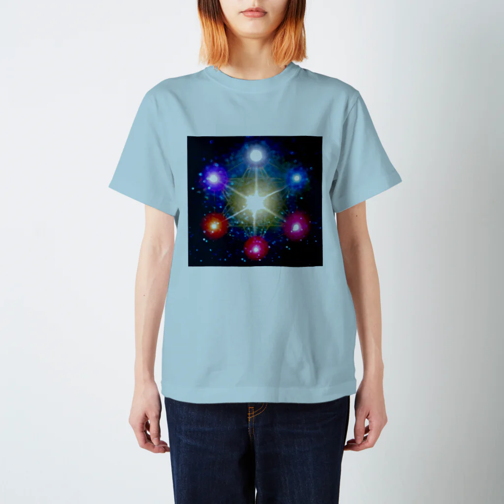 紫園+sion+(麗舞+reybu+)の🔯七星陣🌈インディゴ💙 スタンダードTシャツ