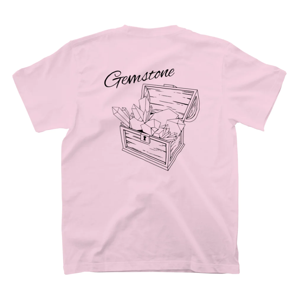 ゲーム音楽演奏サークル「Gemstone」のGemstone（黒ロゴ） Regular Fit T-Shirtの裏面