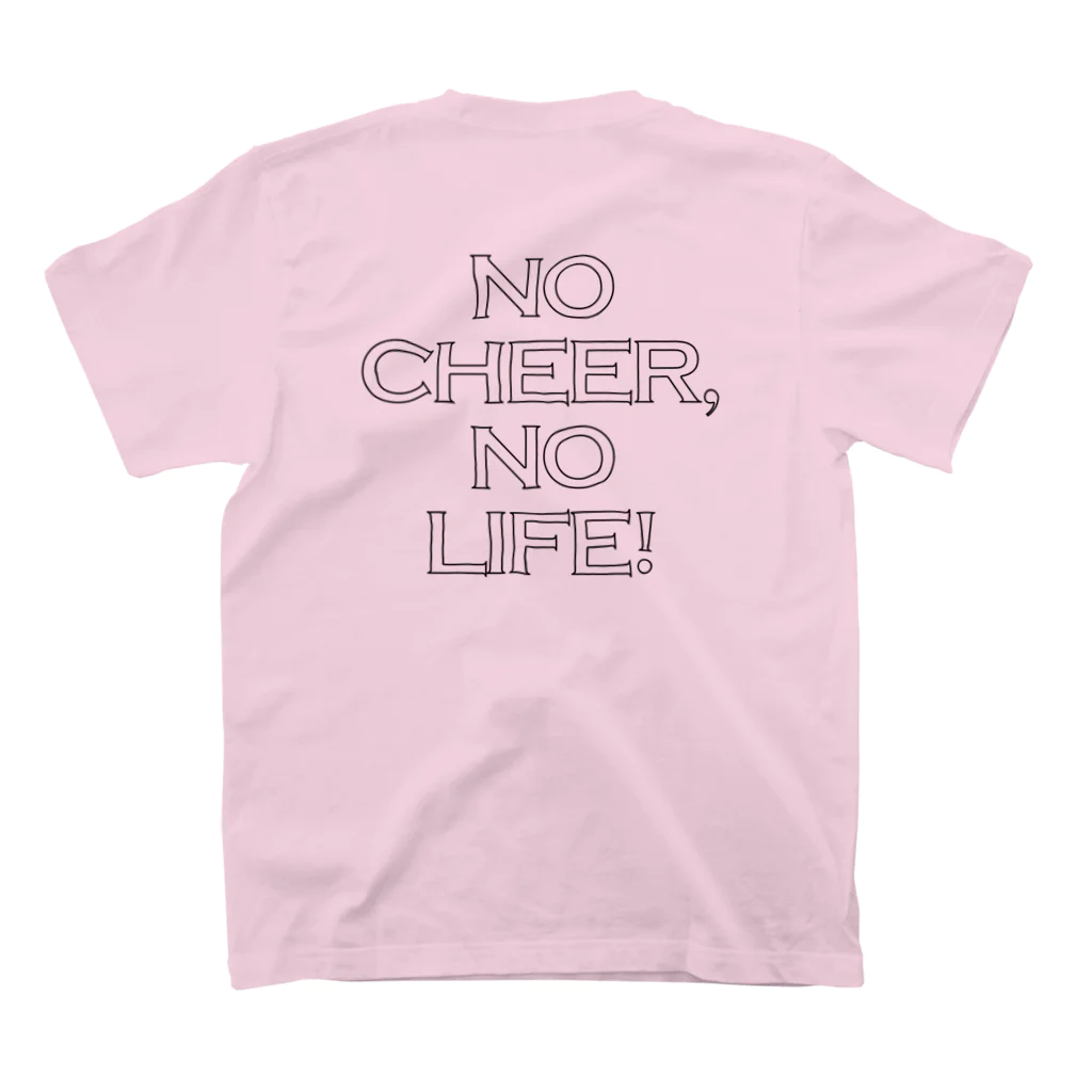 近江のNO CHEER,NO LIFE!背面ロゴ スタンダードTシャツの裏面