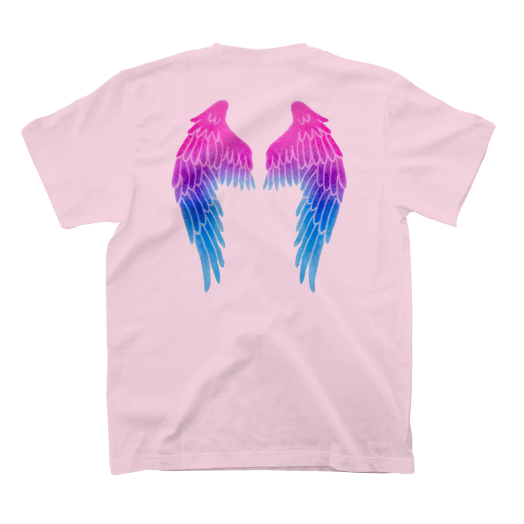 Angel channeling Art 天使のお部屋の天使の羽根2 Regular Fit T-Shirtの裏面