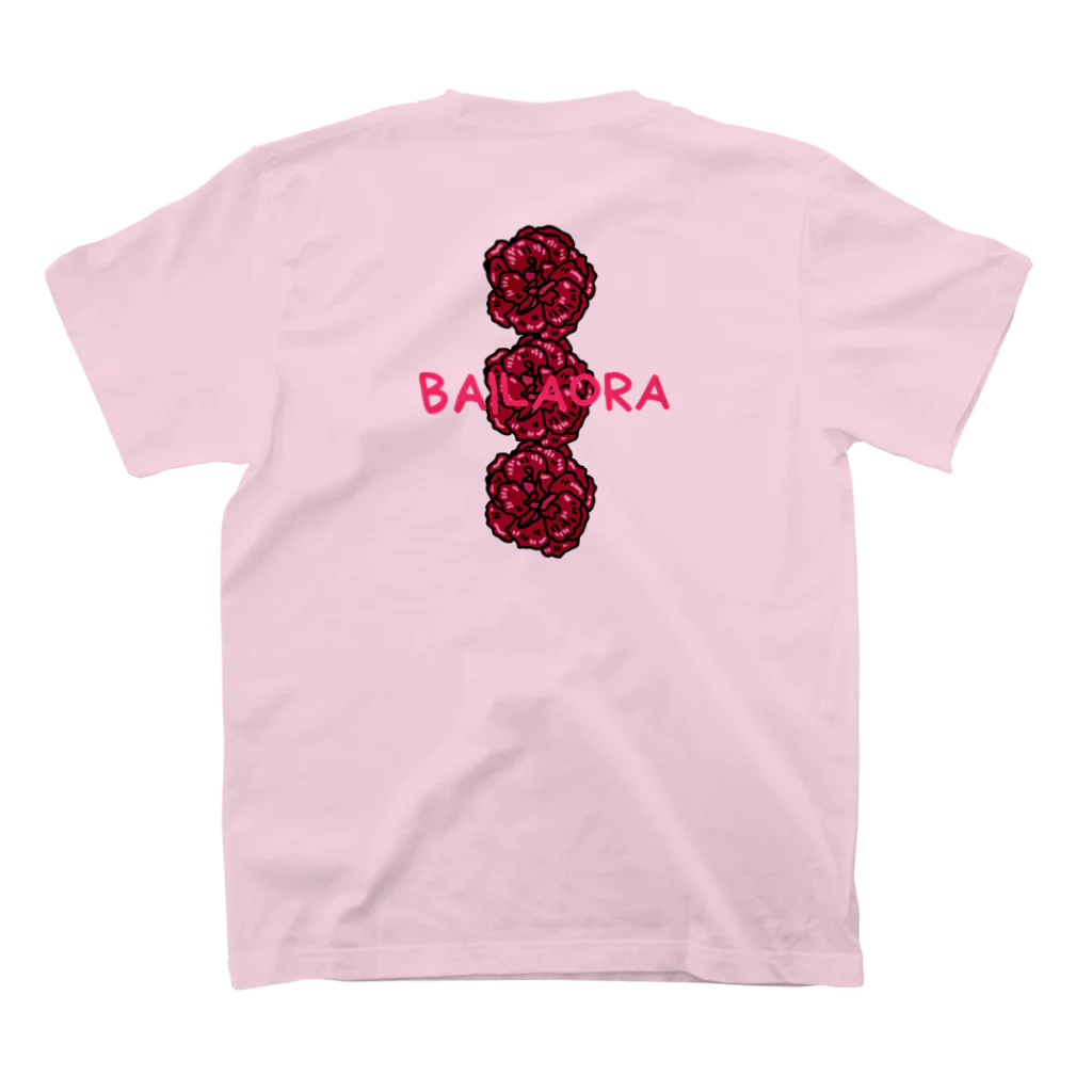 Tienda de Flamencoloresの3 CLAVELES BAILAORA スタンダードTシャツの裏面