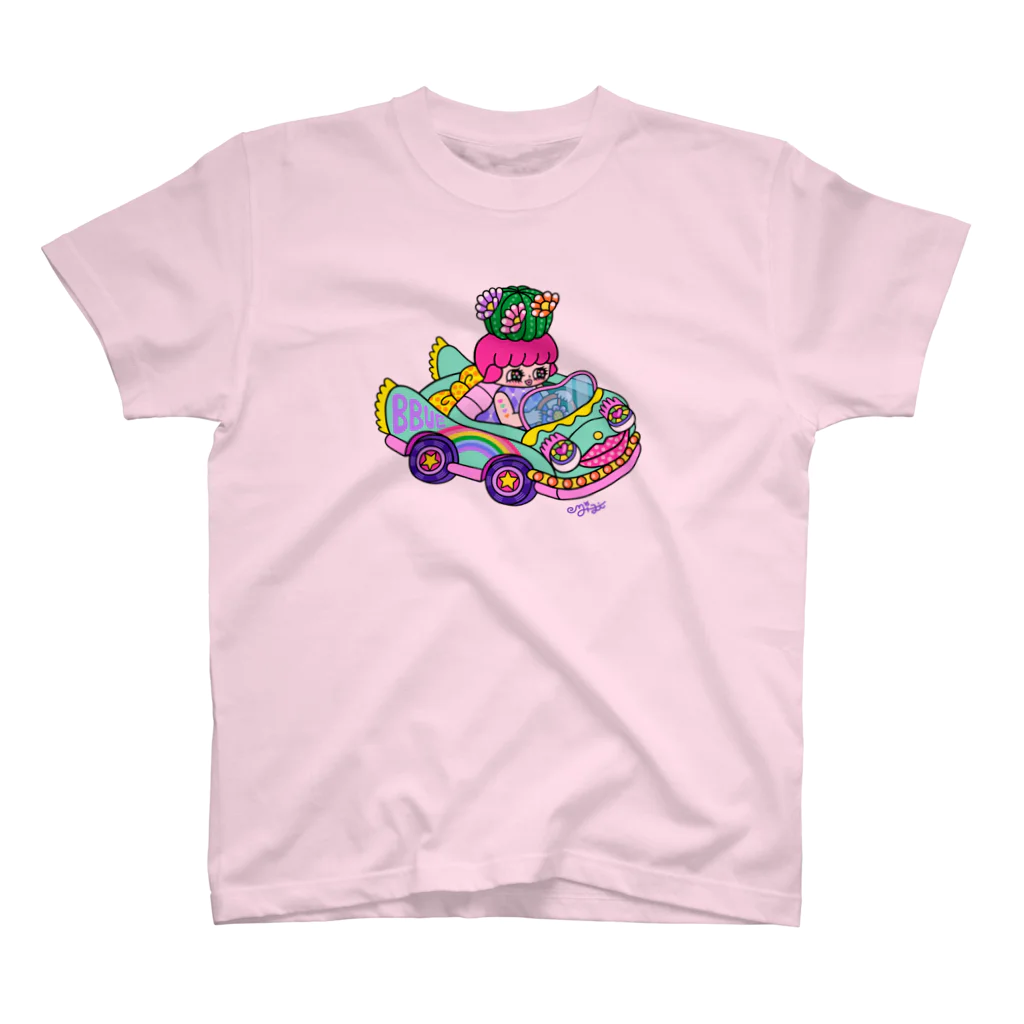 ミジワールドSUZURIショップのプエちゃんのドライブ スタンダードTシャツ