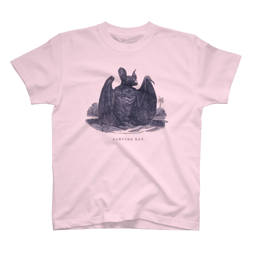 博物雑貨 金烏のThe British Library - VAMPIRE BAT Regular Fit T-Shirt