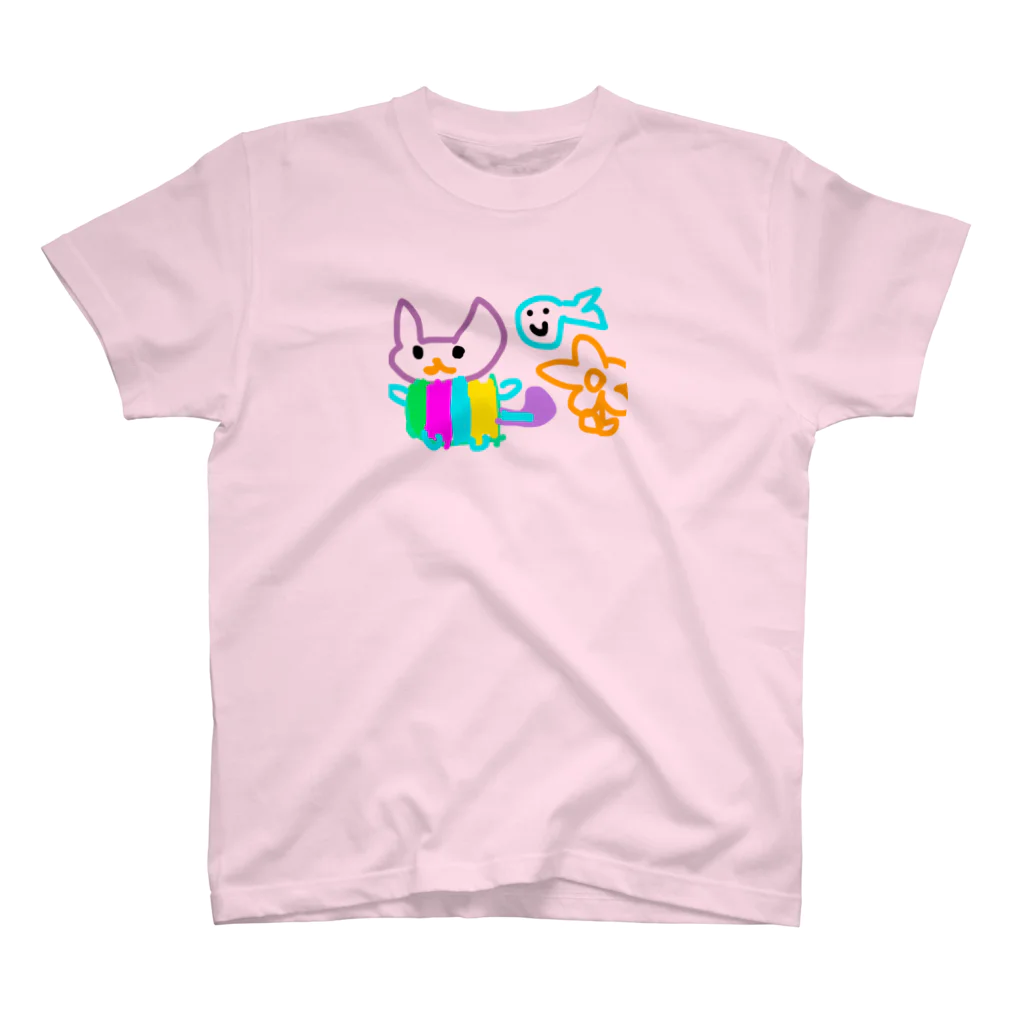 laboandtownのchi-28 カラフルねこたん スタンダードTシャツ