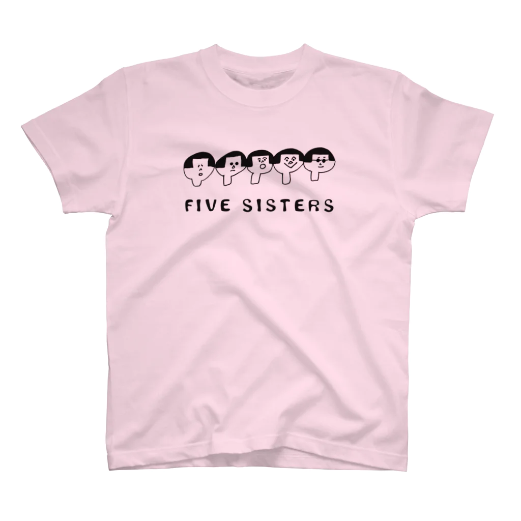 よこづな文庫のFIVE SISTERS Regular Fit T-Shirt