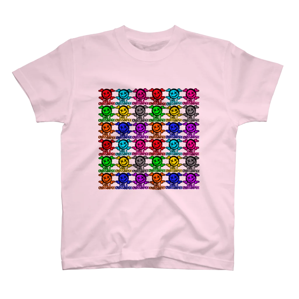 Ａ’ｚｗｏｒｋＳのニコちゃんクロスボーン 9COLOR2×2 スタンダードTシャツ