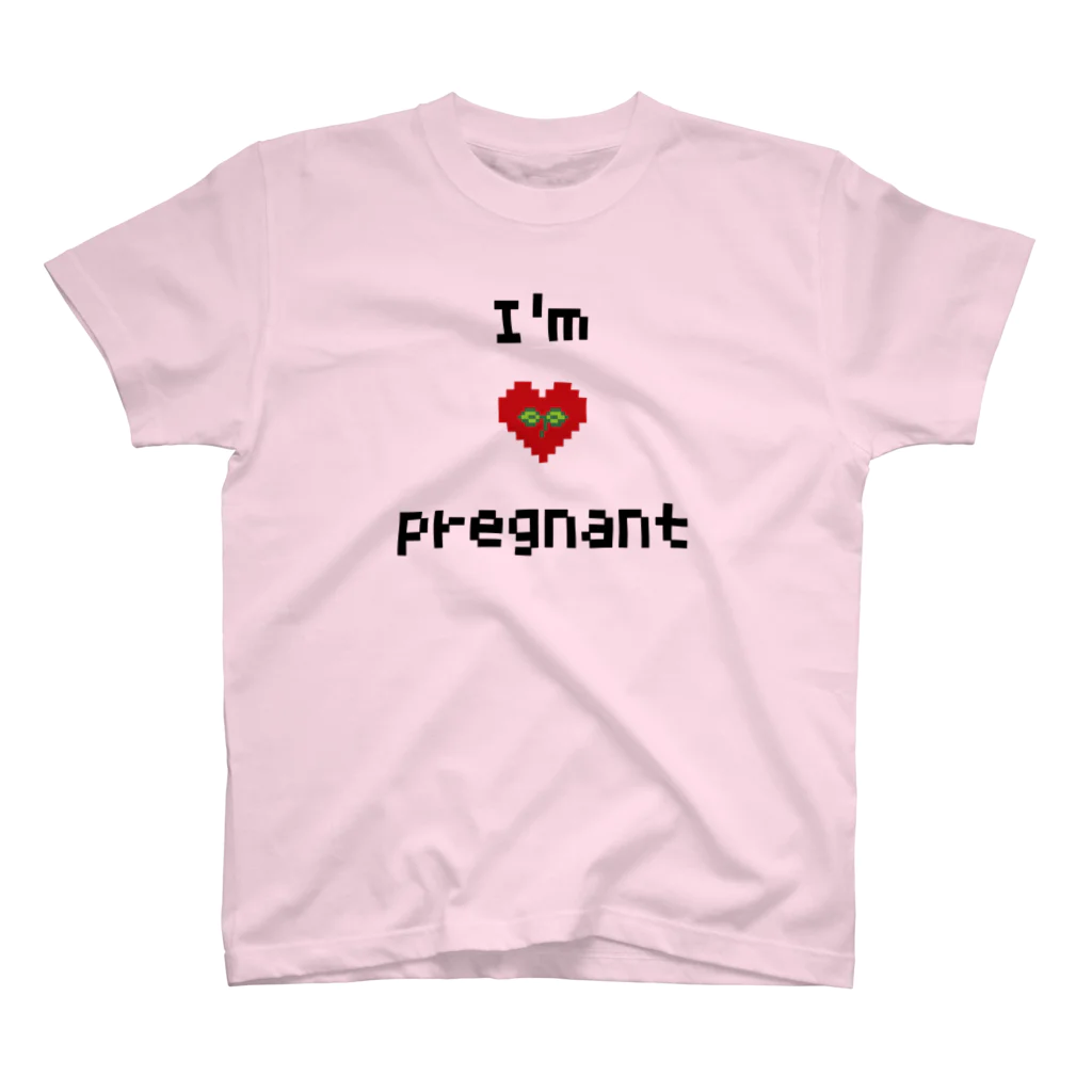 ピクセルアート Chibitのpregnant(妊婦)マーク  スタンダードTシャツ