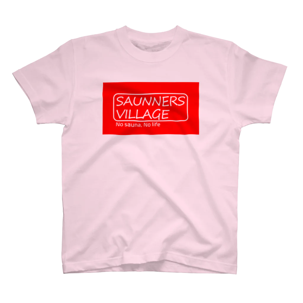 Saunners Village サウナーズビレッジのSaunners Village　「K style red」 Regular Fit T-Shirt