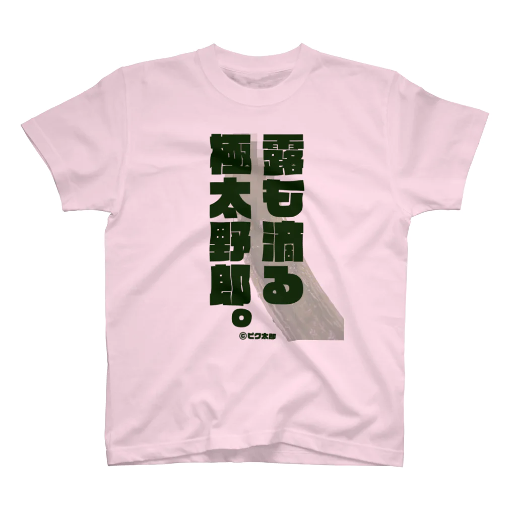 ピク太郎のピク太郎 半袖Tシャツ -露も滴る極太野郎- 02 スタンダードTシャツ