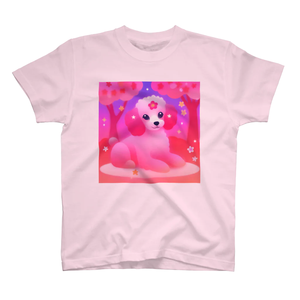 ふぇありぃているのお花見犬 Regular Fit T-Shirt