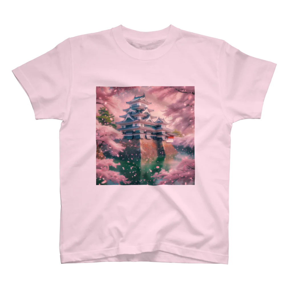 ANTARESの桜にお城 Regular Fit T-Shirt