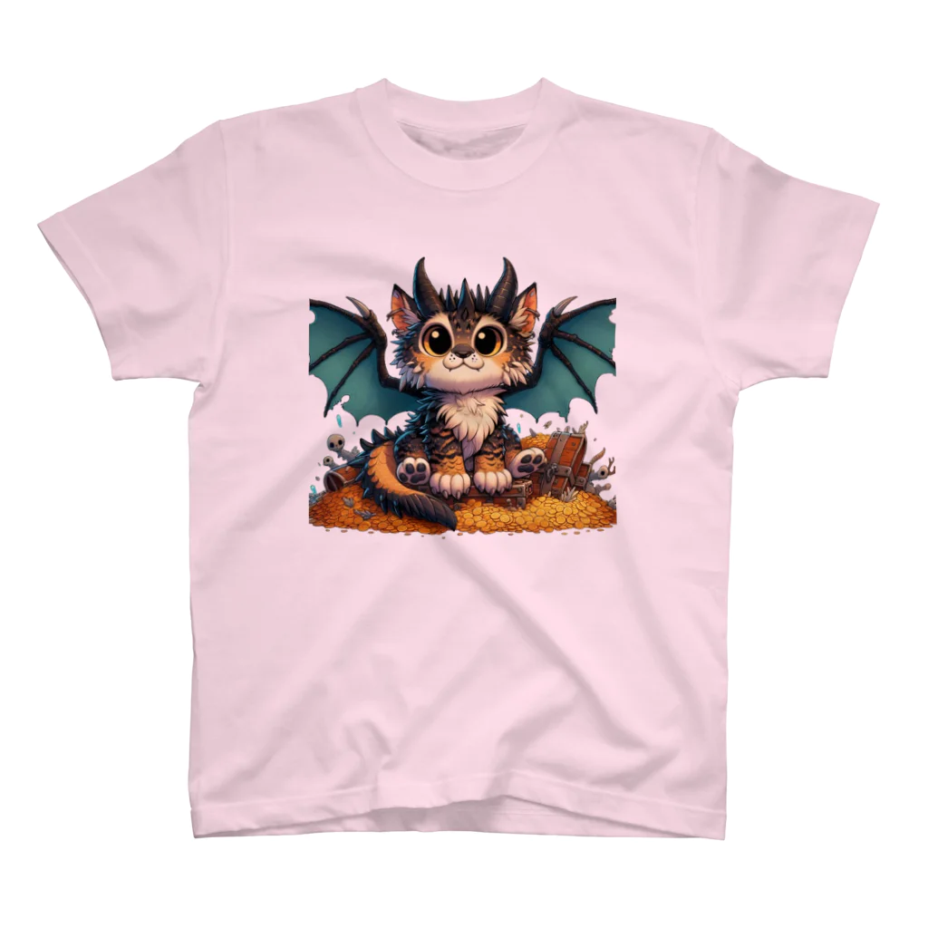 nekodoragonの猫ドラゴン　背景透過ver スタンダードTシャツ