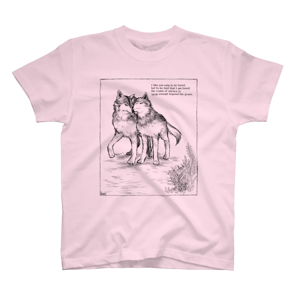 あふぐろ屋の寄り添うオオカミ Regular Fit T-Shirt